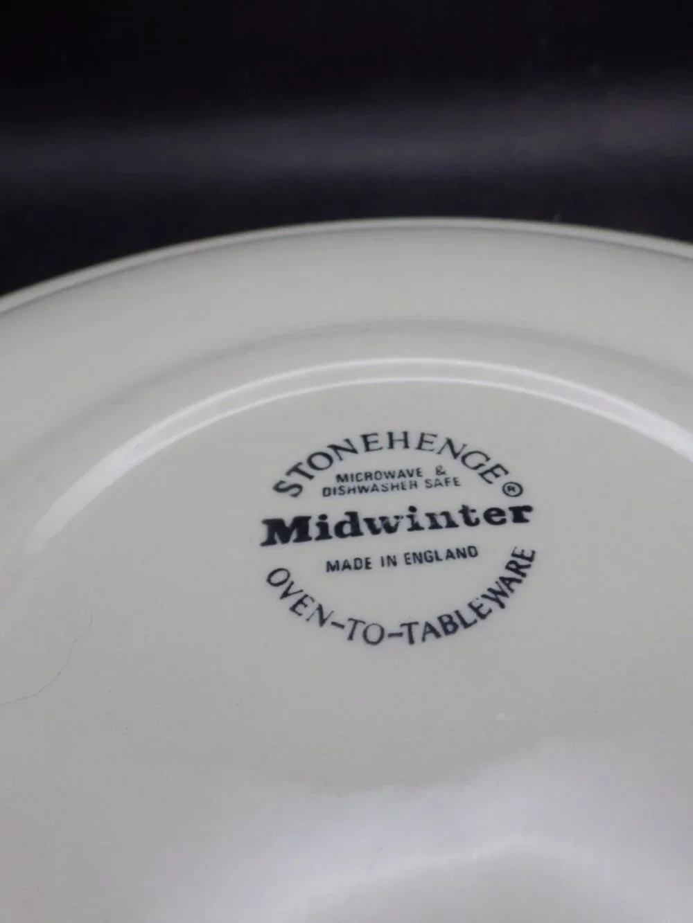 Midwinter Stonehenge White Dinner Plate/ Made in England